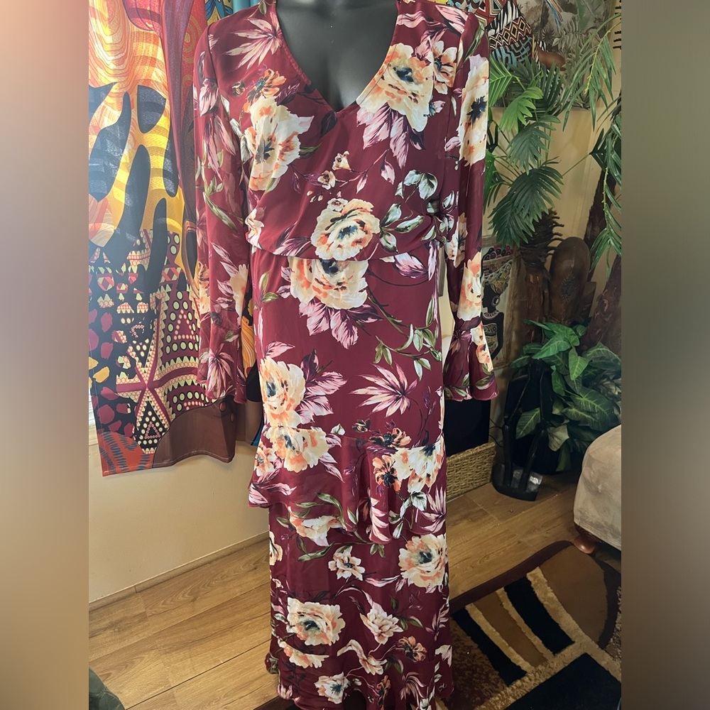 Floral print maxi dress